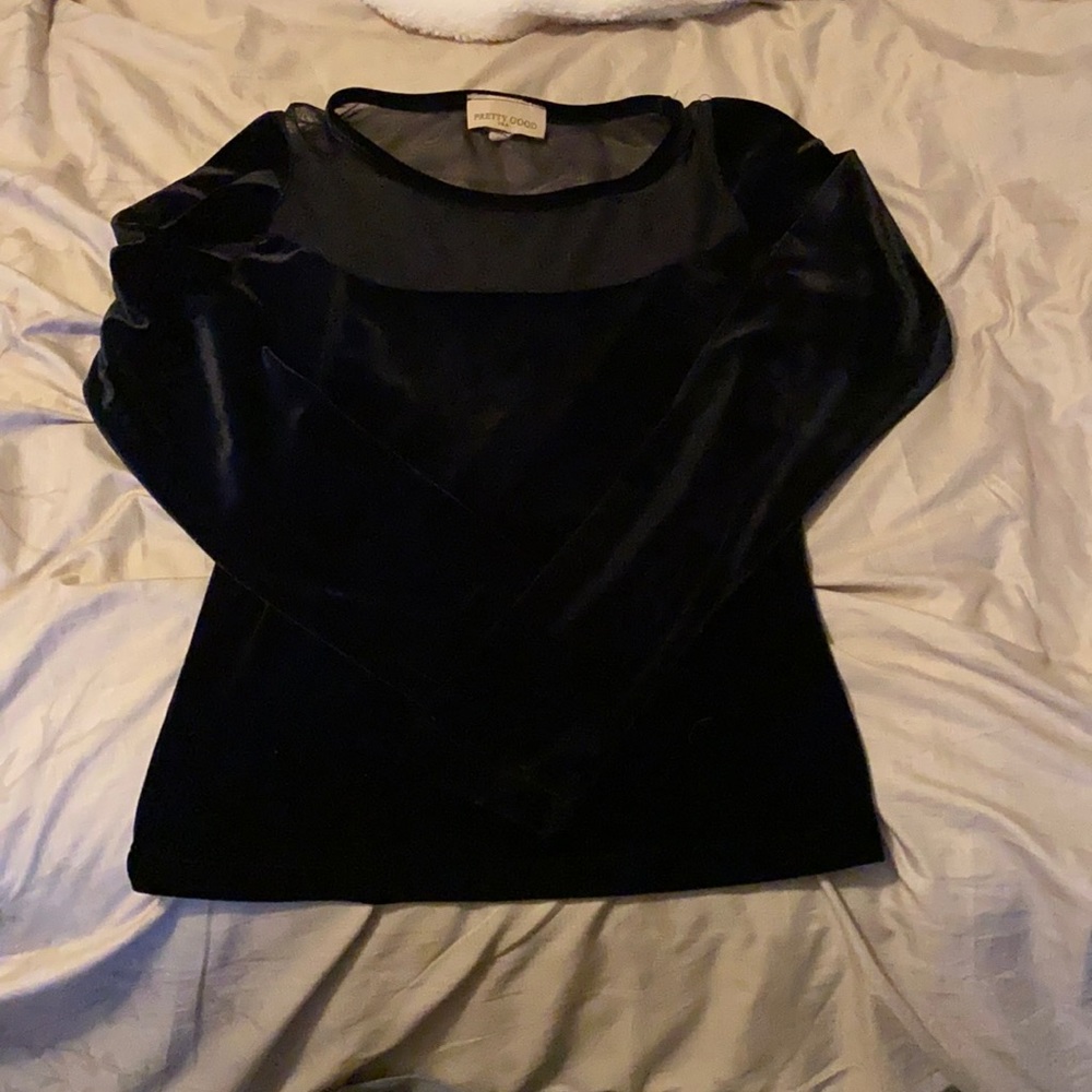 Black Mesh Shirt